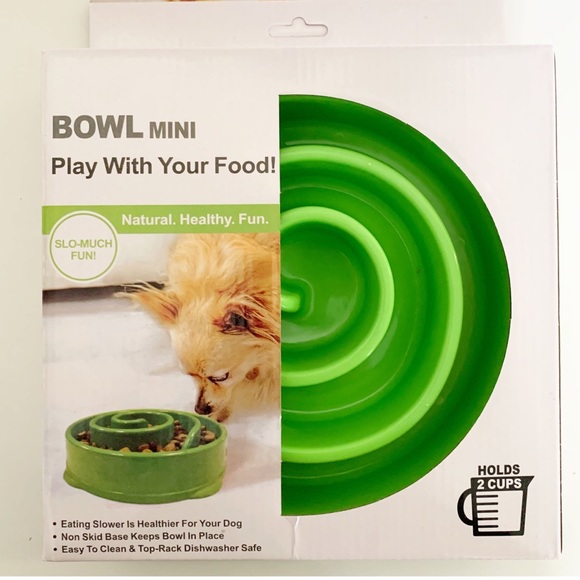BOWL MINI Play With Your Food Green Bowl Holds 2 Cups - Picture 2 of 4